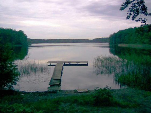 Leśne jezioro Piaseczno